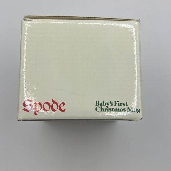 Spode Christmas Tree Baby 1st Christmas Mug with Green and Red Accents - Picture 10 of 13